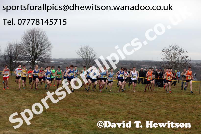 Mens under-17s North Eastern Cross Country, Aykley Heads, Durham. Photo: David T. Hewitson/Sports for All Pics
